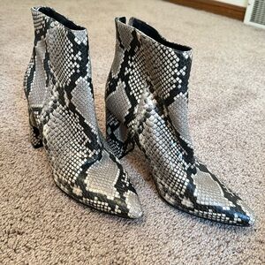 Chelsea and Violet Snakeskin Bootie